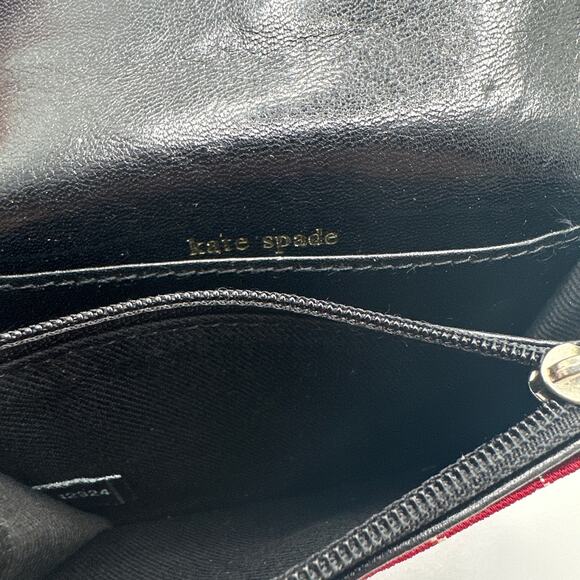 KATE SPADE New York Red Small Wallet w/ Keychain - Picture 6 of 8